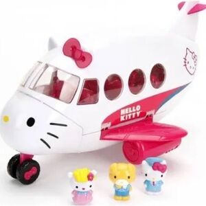 Hello Kitty Airplane Jet Play Set With Figures & Accessories